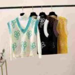 Women's Floral Colorblock Knit Sleeveless Vest Top 2026 Spring New Style Bulk Stock Clearance Wholesale - Image 6