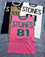 American Retro Knit T-Shirt Dress For Women Summer Colorblock Crew Neck Unique Print Loose Sleeveless Short Dress Bulk Stock Wholesale - Image 5