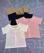 Summer Stylish Versatile Thin Hollow Out Tie Knit Blouses | Chinese Clothing Stock Lots Bulk Wholesale - Image 5