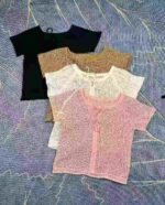 Summer Stylish Versatile Thin Hollow Out Tie Knit Blouses | Chinese Clothing Stock Lots Bulk Wholesale - Image 2