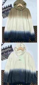 Clearance Wholesale Bulk Gradient Tie-dye Cotton Oversized Hooded Sweatshirts Chinese Stock Lots - Image 7