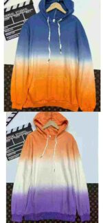 Clearance Wholesale Bulk Gradient Tie-dye Cotton Oversized Hooded Sweatshirts Chinese Stock Lots - Image 6