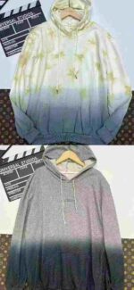 Clearance Wholesale Bulk Gradient Tie-dye Cotton Oversized Hooded Sweatshirts Chinese Stock Lots - Image 5