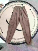 2886 Pcs High Waist Loose Cargo Pants Versatile Casual Commuter, Small Mixed Lot Individual Packing Sizes 1XL-3XL Chinese Stock Lot Wholesale - Image 5