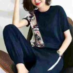 Plus Size Up To 200lbs Women's Summer 2-Piece Printed Crew Neck Sporty Casual Sets M-5XL 500PCS Clearance Wholesale - Image 9