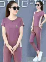 Plus Size Up To 200lbs Women's Summer 2-Piece Printed Crew Neck Sporty Casual Sets M-5XL 500PCS Clearance Wholesale - Image 8