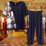 Plus Size Up To 200lbs Women's Summer 2-Piece Printed Crew Neck Sporty Casual Sets M-5XL 500PCS Clearance Wholesale - Image 7