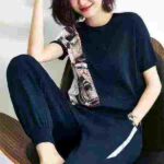 Plus Size Up To 200lbs Women's Summer 2-Piece Printed Crew Neck Sporty Casual Sets M-5XL 500PCS Clearance Wholesale - Image 3