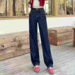 New Style Loose Versatile Slimming High Waisted Narrow Straight Leg Women Pants Bulk Stock Clearance Wholesale - Image 4