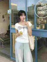 Bulk Clearance: 120 Pcs Vintage V-neck Cotton Printed Short Sleeve T-shirts Stock Lots - Image 7