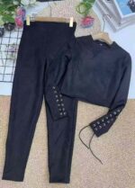 Clearance Long Sleeve Faux Suede Matching Sets | Chinese Stock Clothing Wholesale Export, 83 Sets Total - Image 7