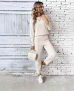 Clearance Long Sleeve Faux Suede Matching Sets | Chinese Stock Clothing Wholesale Export, 83 Sets Total - Image 2