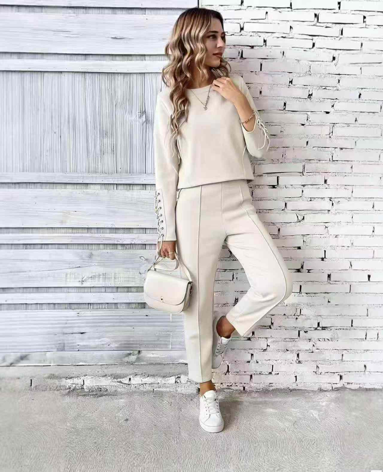 Clearance Long Sleeve Faux Suede Matching Sets | Chinese Stock Clothing Wholesale Export, 83 Sets Total - Image 2