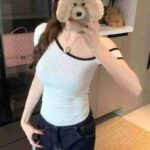 Bulk Stock 461 Pcs Sexy Women's Off-shoulder Asymmetric Color-block Knit Short Sleeve Tops - Image 5