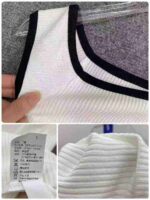 Bulk Stock 461 Pcs Sexy Women's Off-shoulder Asymmetric Color-block Knit Short Sleeve Tops - Image 3