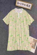 Bulk Wholesale 96PCS Floral Print POLO Neck T-Shirt Dresses Soft Stretchy XL-4XL - Image 9