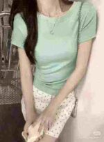 125 Pcs French Sweet & Spicy Off-shoulder Short Sleeve Tops | Bulk Stock Clothing for Wholesale - Image 5