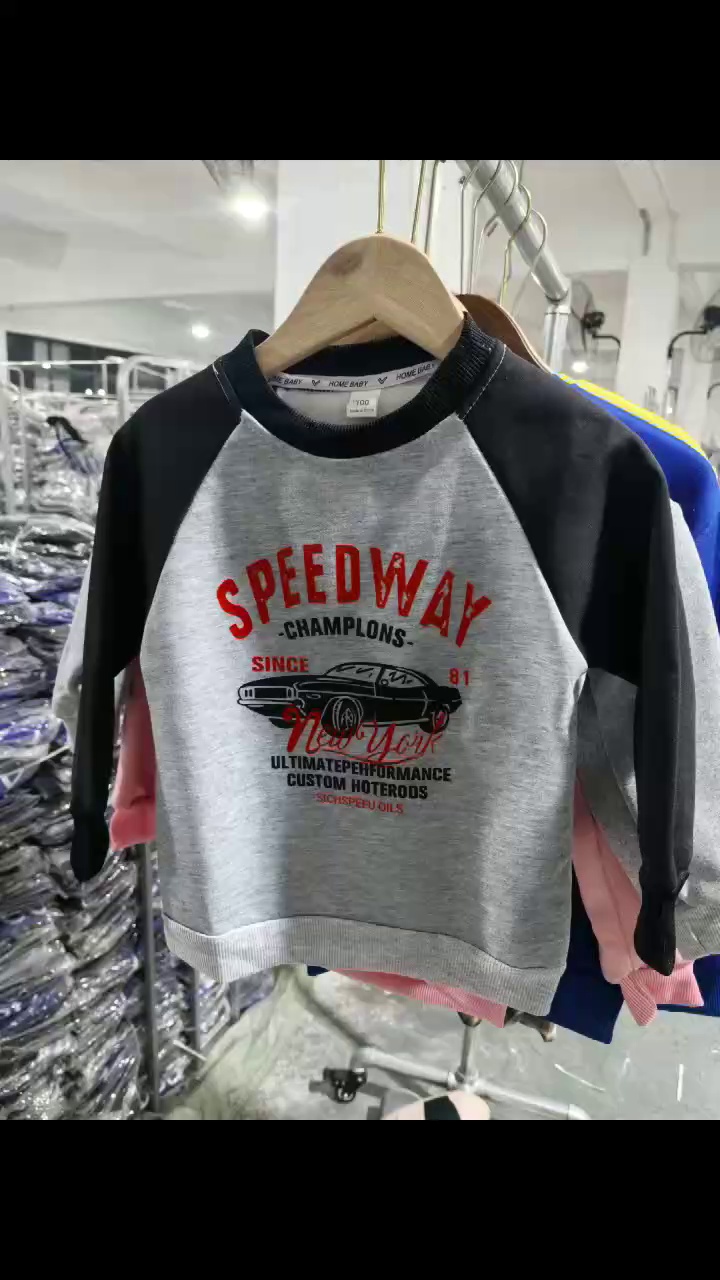 Bulk Clearance Approx 280pcs Fleece Lined Kids Sweatshirts Chinese Clothing Stock Lots for Wholesale Export - Image 1