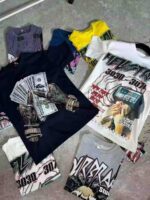 Hot Export Bestseller 350g Heavyweight Cotton Unisex Plus Size Short Sleeve T-Shirts Bulk Stock for Africa - Image 6