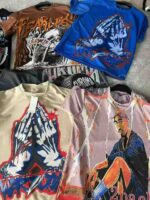 Hot Export Bestseller 350g Heavyweight Cotton Unisex Plus Size Short Sleeve T-Shirts Bulk Stock for Africa - Image 3