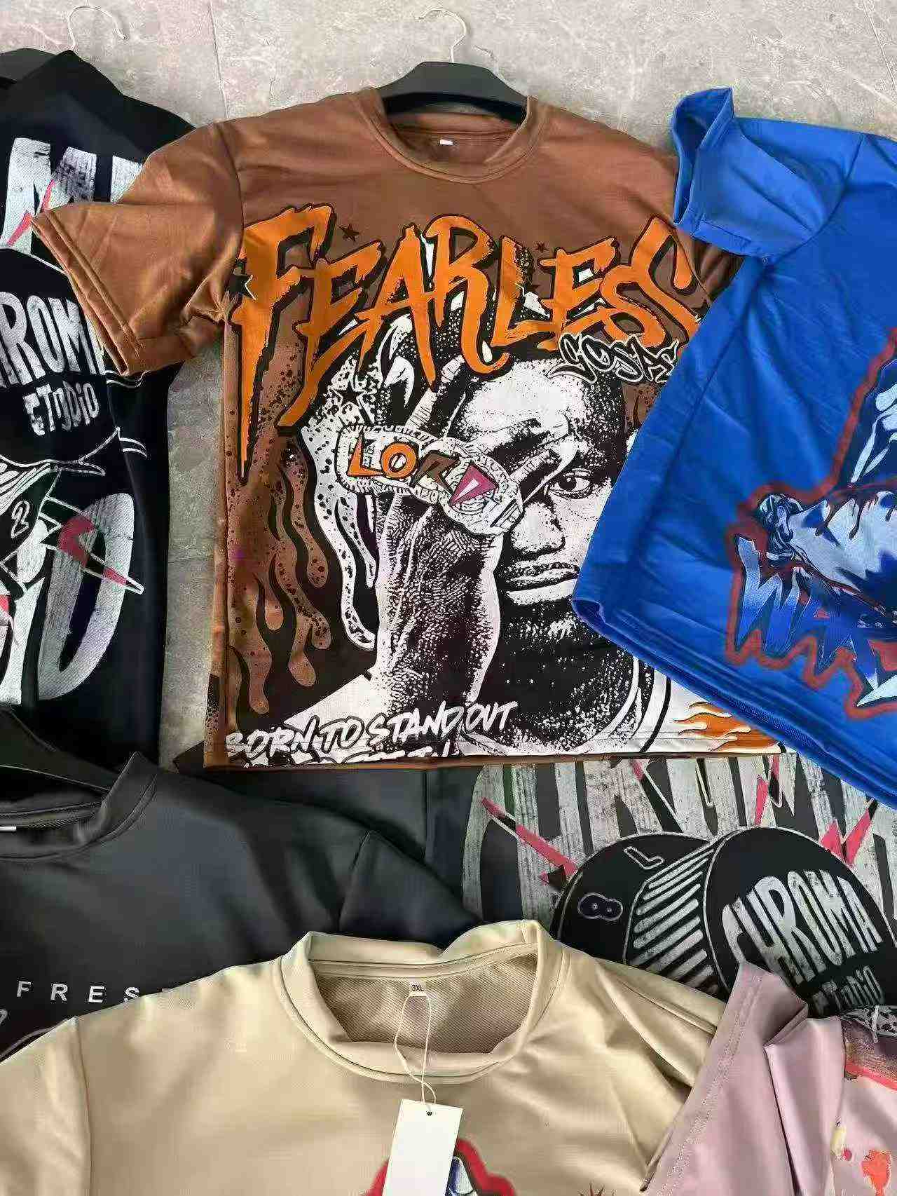 Hot Export Bestseller 350g Heavyweight Cotton Unisex Plus Size Short Sleeve T-Shirts Bulk Stock for Africa - Image 2