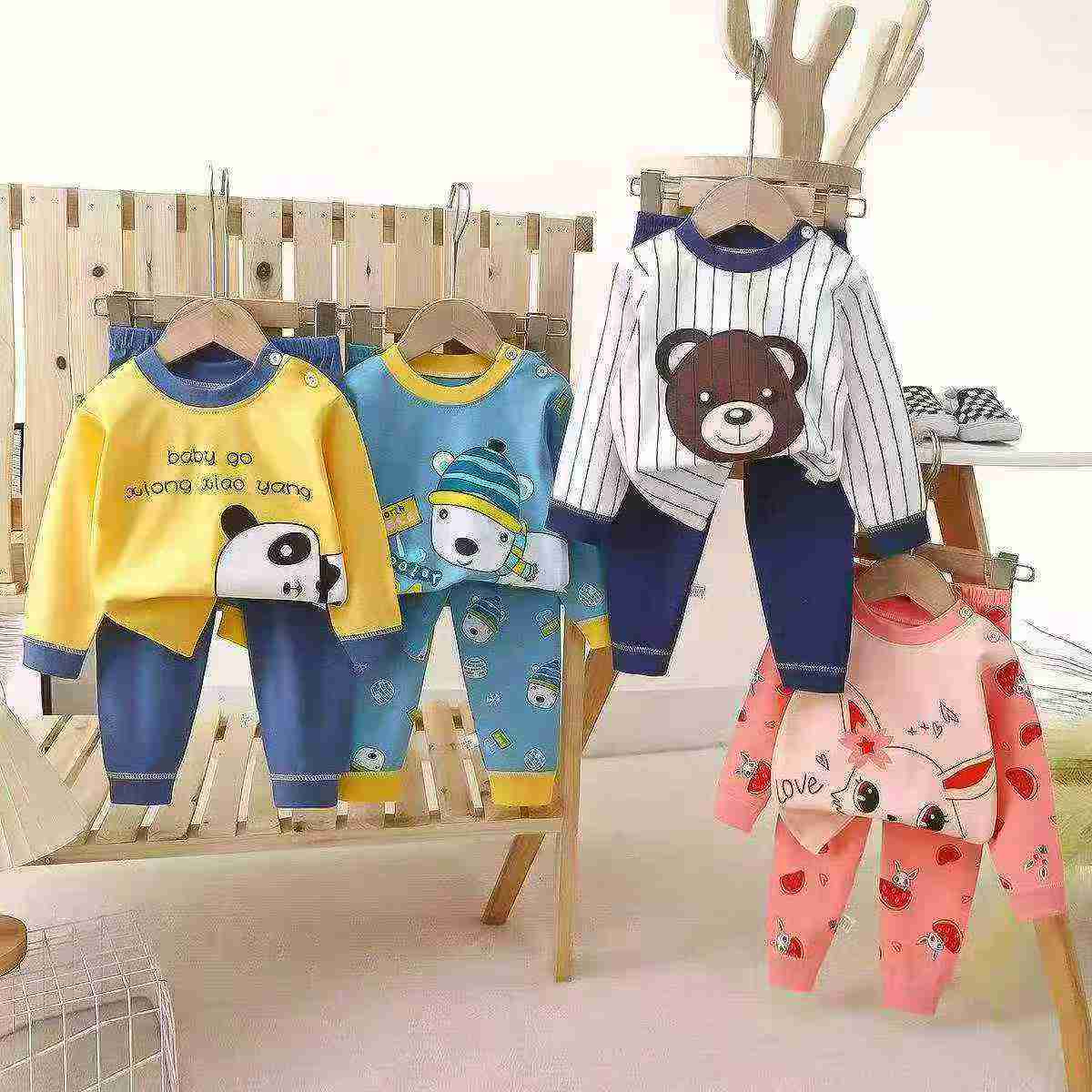 Wholesale Bulk 8000pcs Kids Pure Cotton Loungewear Sets Chinese Clothing Stock Lots - Image 1