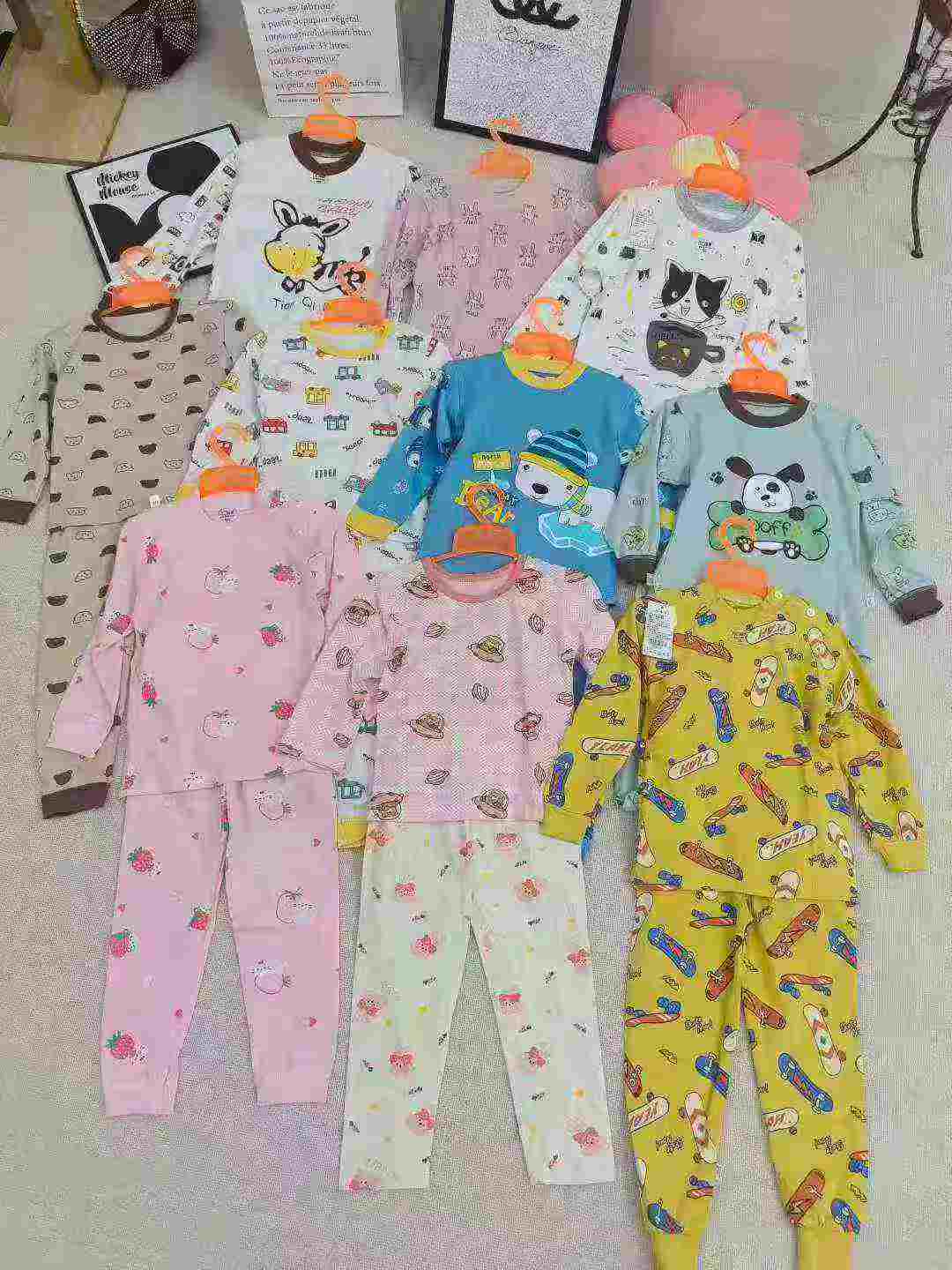 Wholesale Bulk 8000pcs Kids Pure Cotton Loungewear Sets Chinese Clothing Stock Lots - Image 2
