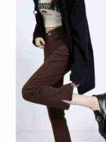 Spring Summer New Arrival High Stretch Vintage Cigarette Denim Jeans Bulk Stock For Wholesale Export - Image 3