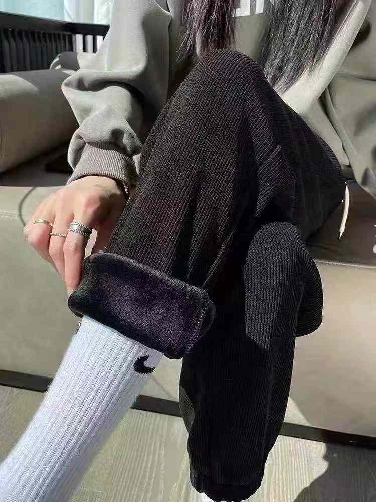 Approx 1200 Pcs In Stock Cotton Velvet Embroidered W Drawstring Jogger Sweatpants With Pockets Bulk Wholesale - Image 1