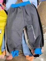 Hot Sale Clearance Fleece Lined Kids Cotton Sweatpants, Full Lot 2600pcs For Age 2-6, Wholesale Price 5.3 CNY - Image 1