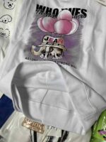 Ink Painting Print Women's Oversized Crewneck Sweatshirt | 300g Cotton | Chinese Clothing Stock Lots Bulk Wholesale - Image 1