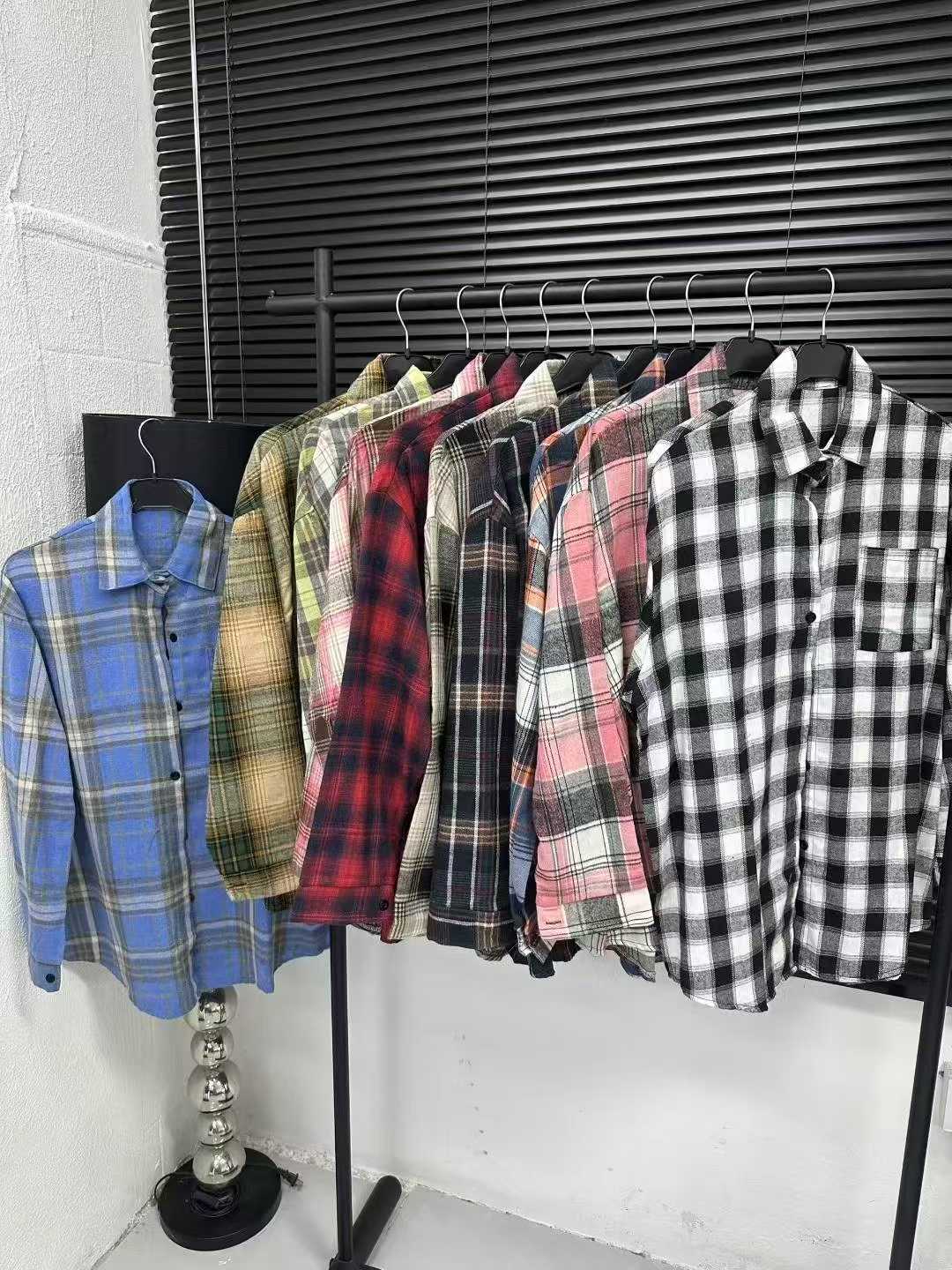 Total Clearance Fall Winter Women's Brushed Plaid Shirt Outerwear Bulk Wholesale Stock Clothing - Image 1