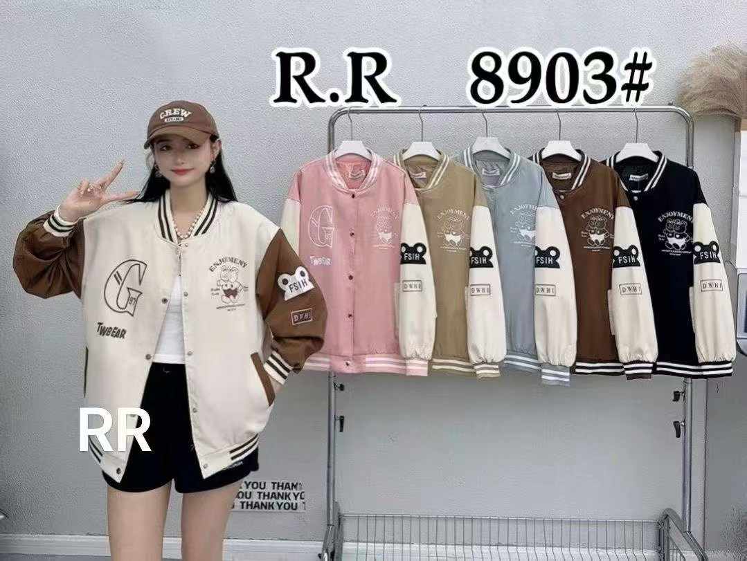 Unisex Baseball Jackets | One Size | Optional Styles & Colors | Chinese Clothing Stock Lots Wholesale 35.5 CNY Per Piece Bulk Order - Image 1