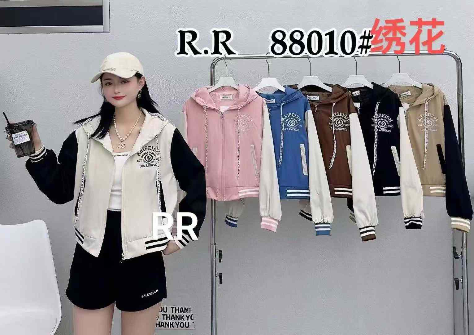 American Style Spicy Girl High Waist Cropped Baseball Jacket One Size Bulk Wholesale Clothing Stock Lots - Image 1