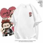 Hot Selling Labubu Print Short Sleeve Combed Cotton T-Shirts Bulk Wholesale Chinese Clothing Stock Lots - Image 1