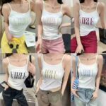 High Stretch Ice Silk Rib Women's Tank Tops Bulk Chinese Clothing Stock Lots Wholesale - Image 1