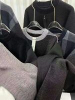 Full Clearance Bulk Stock Middle-Aged Men's Loose Spring Autumn Knit Sweater Wholesale - Image 1