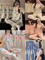 Bulk Wholesale Women's 3-Piece Cloud Cotton Loungewear Pajama Sets Chinese Clothing Stock Lots - Image 1