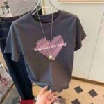 Korean Label Sexy Women's Cotton Short Sleeve T-shirts Bulk Clearance Wholesale Stock Clothing - Image 1