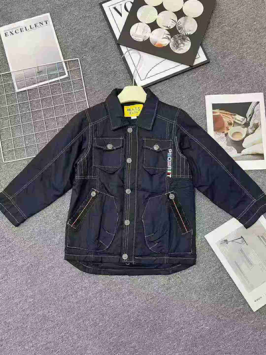 Quality Thickened Padded Big Size Kids Workwear Cotton Outerwear - Bulk Chinese Clothing Stock Lot For Wholesale Export - Image 1