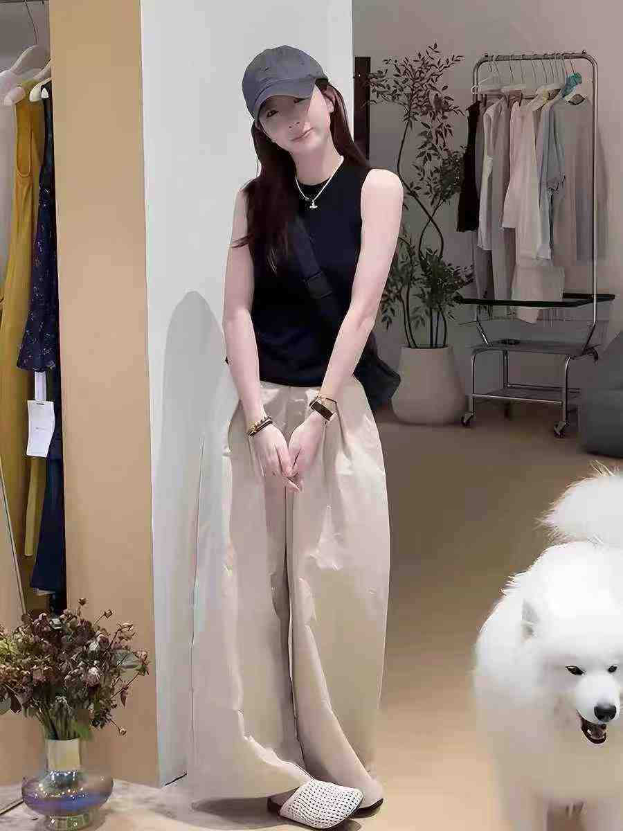 300 Pieces Bulk Clearance 100% Cotton Black Women's Tank Tops S-XL, Solid Versatile Summer Tops Wholesale Export - Image 1