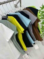 Bulk Clearance 1800 Pieces Pure Cotton High Stretch Short Sleeve T-Shirts Stock Wholesale For Export - Image 4