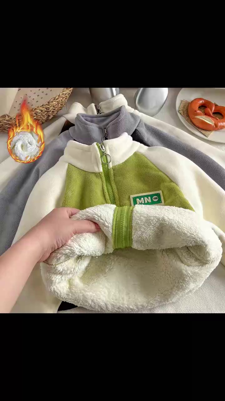 Assorted Kids Sherpa Fleece Sweatshirts 200pcs Full Clear | Chinese Clothing Stock Lots For Wholesale Export - Image 1