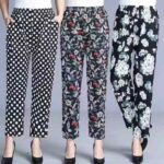 Bulk Clearance 10000PCS Summer Ice Silk Elastic Waist Mom Pants For Middle-Aged & Elderly Women - Image 1