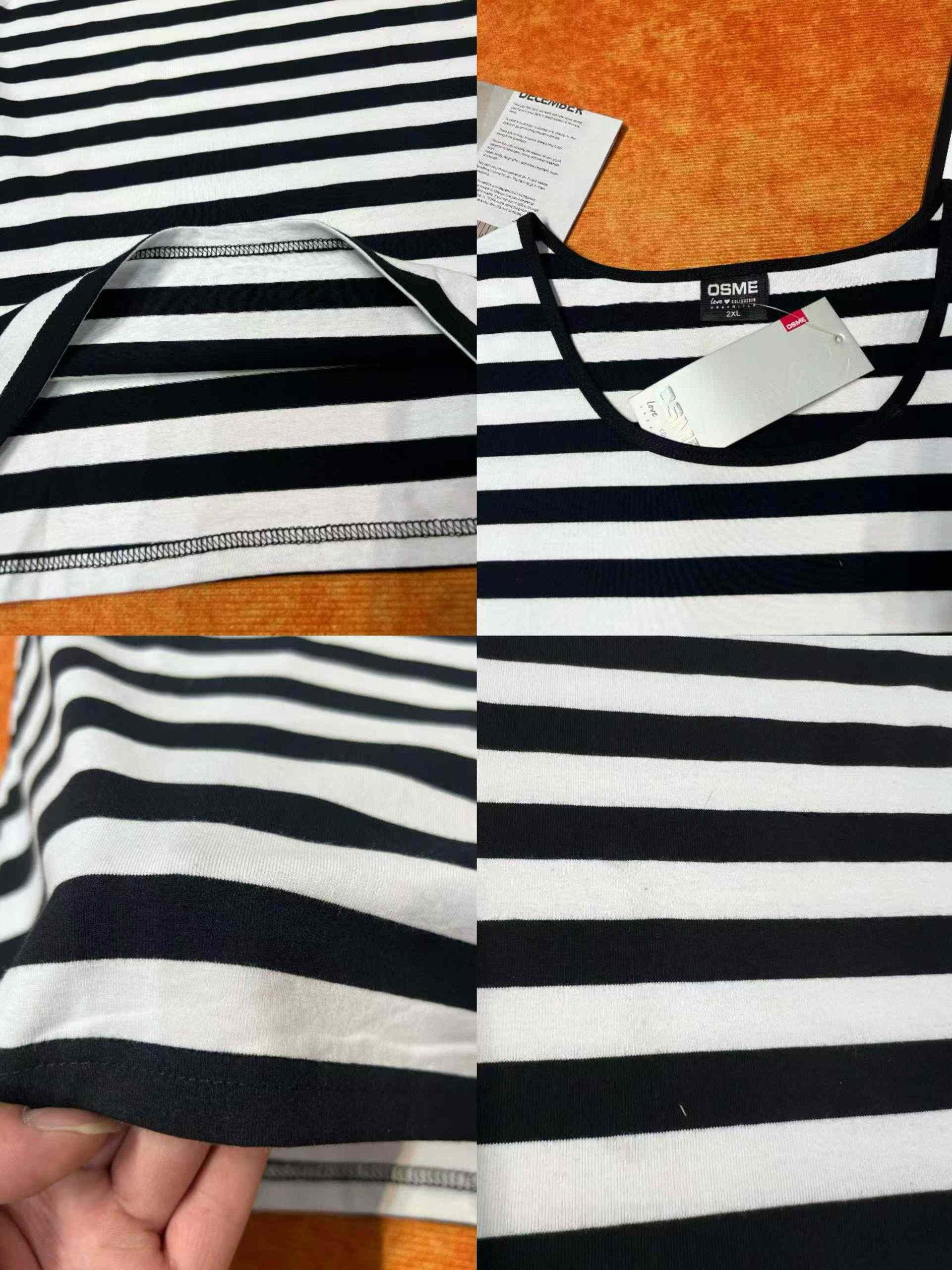 About 2300 Pcs Women's Summer Cotton Striped & Printed Short Sleeve T-Shirts Bulk Clearance Stock - Image 2