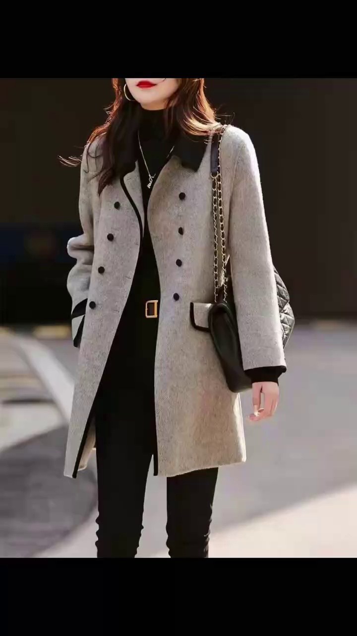 Korean Style Winter Thickened Mid-length Woolen Coats For Women, 108 Pieces Total Bulk Clearance, 14.5 CNY Per Piece Super Low Price - Image 1