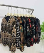 2671 Pieces Spring Autumn Plaid Loose Cardigan Jackets for Middle-aged & Elderly Women Clearance Price 20.5 CNY - Image 6
