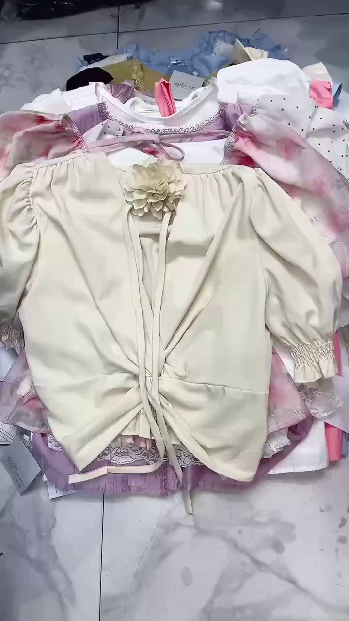 6000 PCS In Stock Trendy Xiaoxiang Style Chiffon Women's Tops & Vests Bulk Wholesale - Image 1