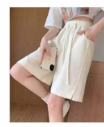 262 Pieces Women's Pure Cotton High Waist Loose Summer 5-Inch Sports Shorts Bulk Stock - Image 1