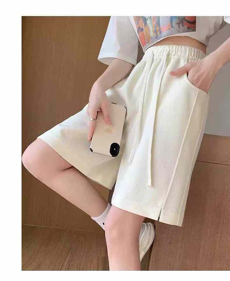 262 Pieces Women's Pure Cotton High Waist Loose Summer 5-Inch Sports Shorts Bulk Stock - Image 1